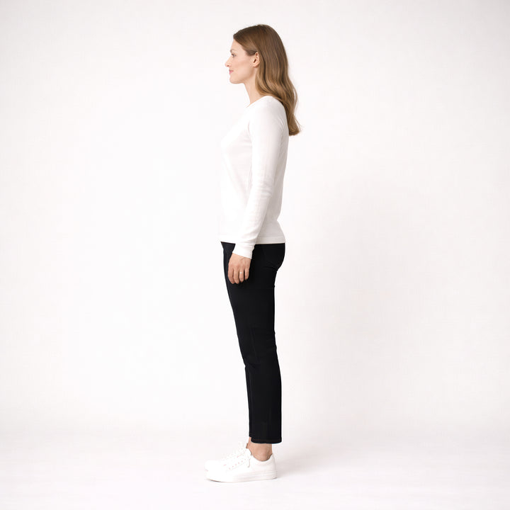 Langærmet trøje i merinould