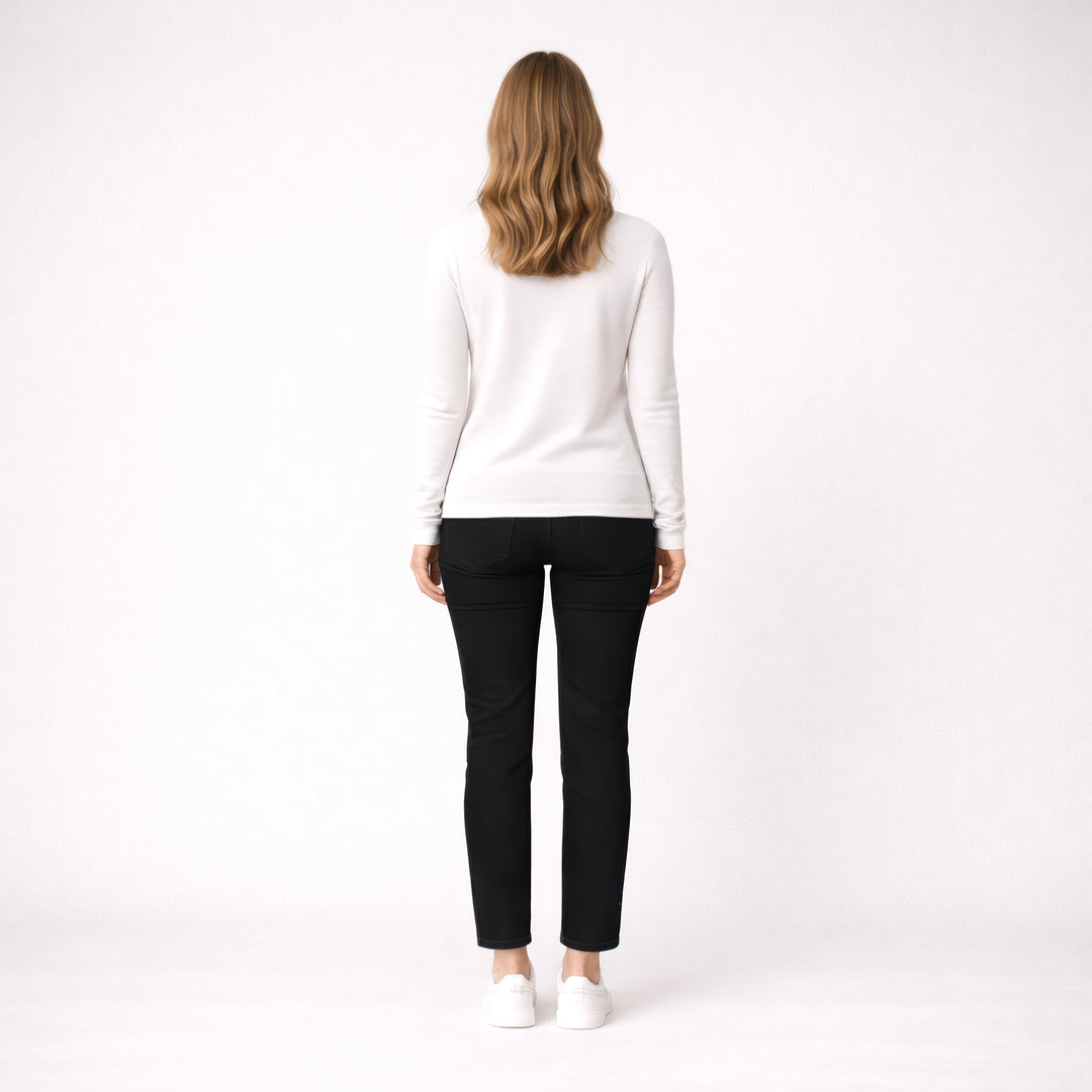 Langærmet trøje i merinould