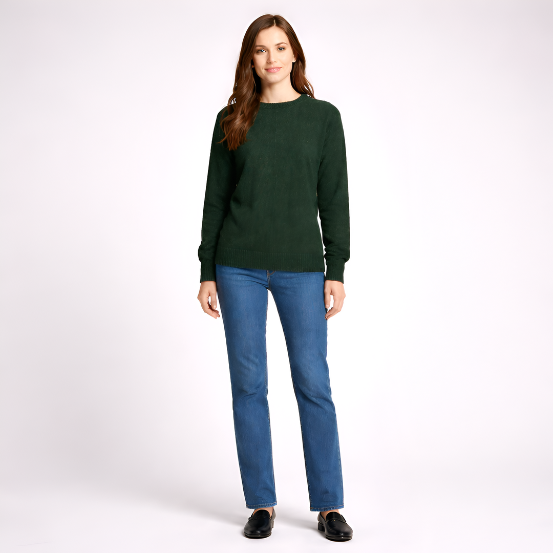 Striktrøje i uldblanding