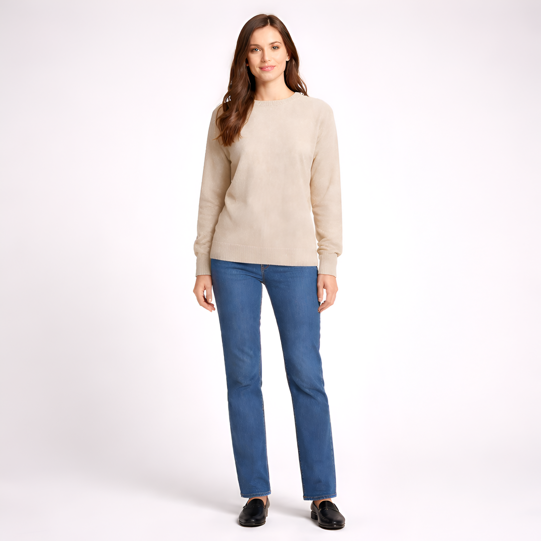 Striktrøje i uldblanding