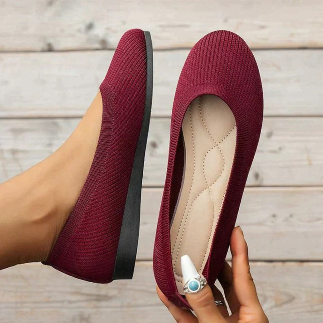 Slip-on ballerinaer med quiltet indersål til kvinder