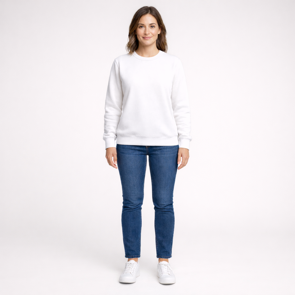 Striktrøje med lynlås i halsen