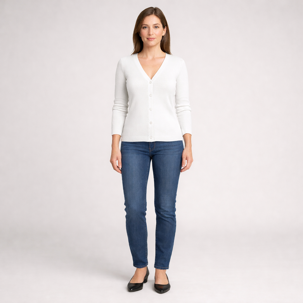 Striktrøje med knapper