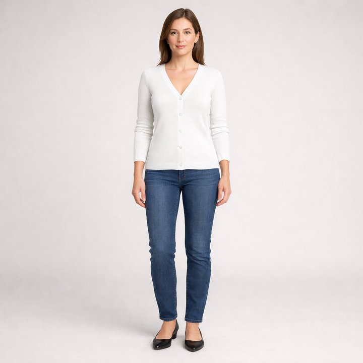 Striktrøje med knapper