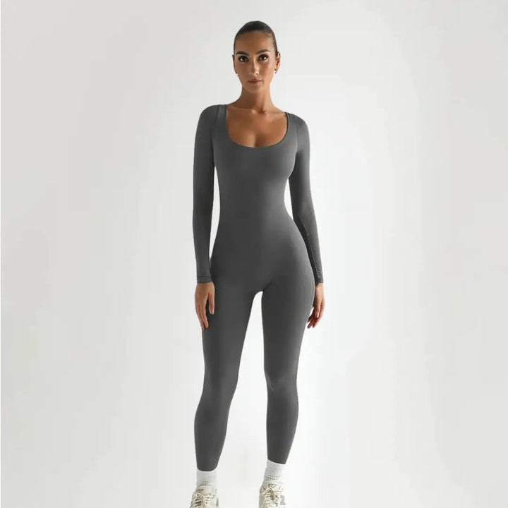 Tætsiddende bodysuit med lange ærmer i seamless design