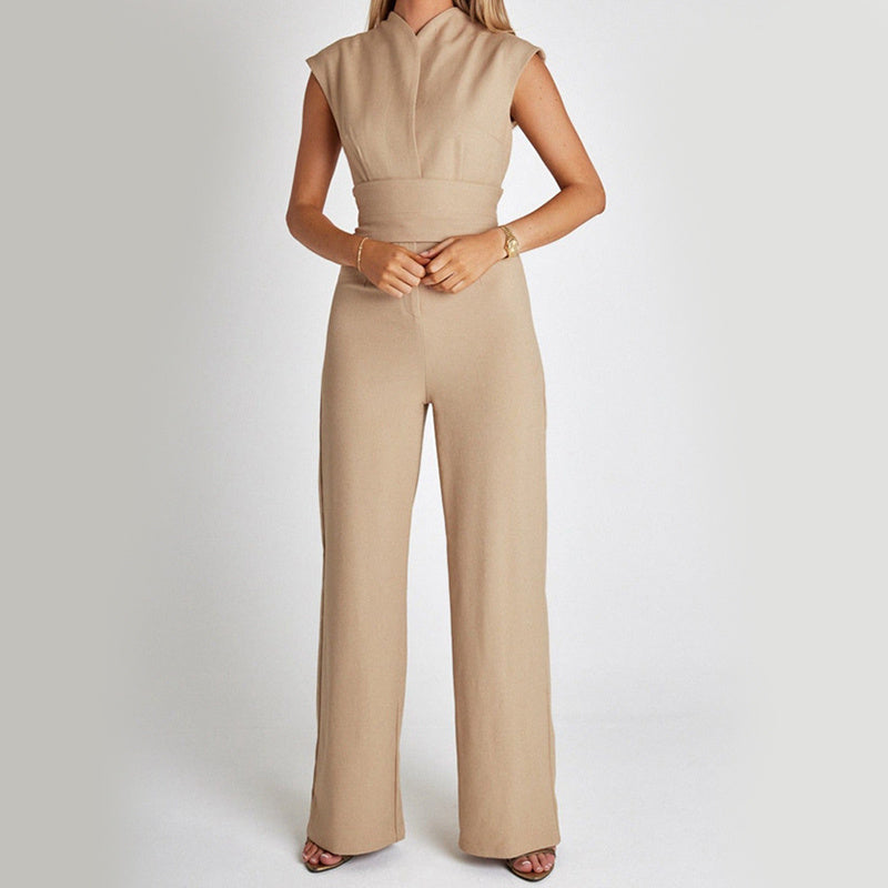 Kvindernes Ærmeløse Jumpsuit - Formelt Bredbenet Én-Del Partydragt