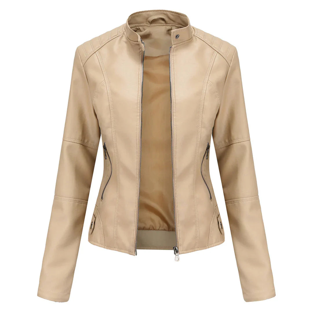 Elegant Bikerjakke med Slim Fit Til Kvinder