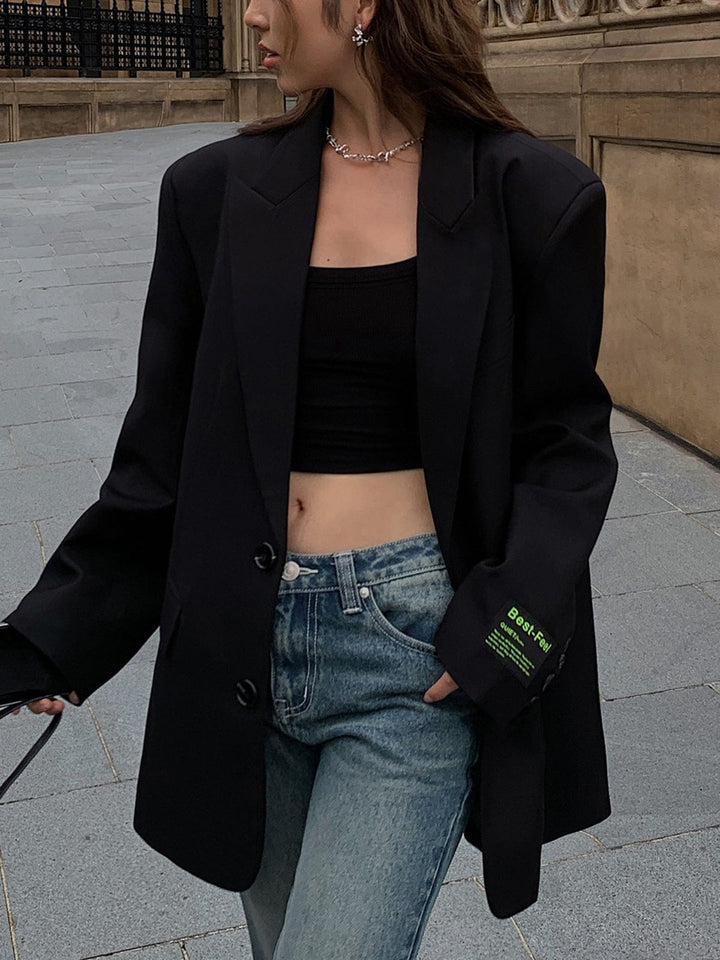 Oversized Blazer Til Kvinder I Moderne Snit