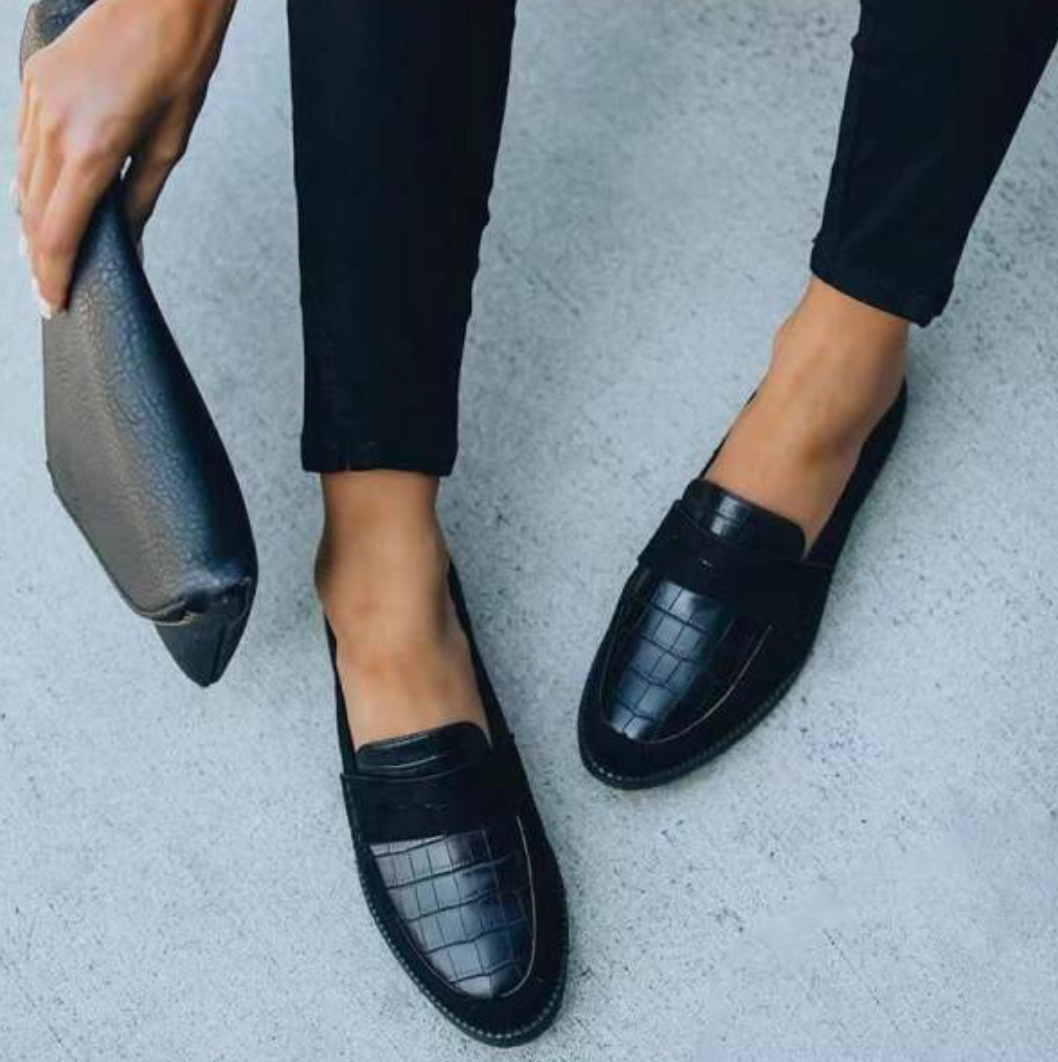 Slip-on Loafers I Læder med Klassisk Design