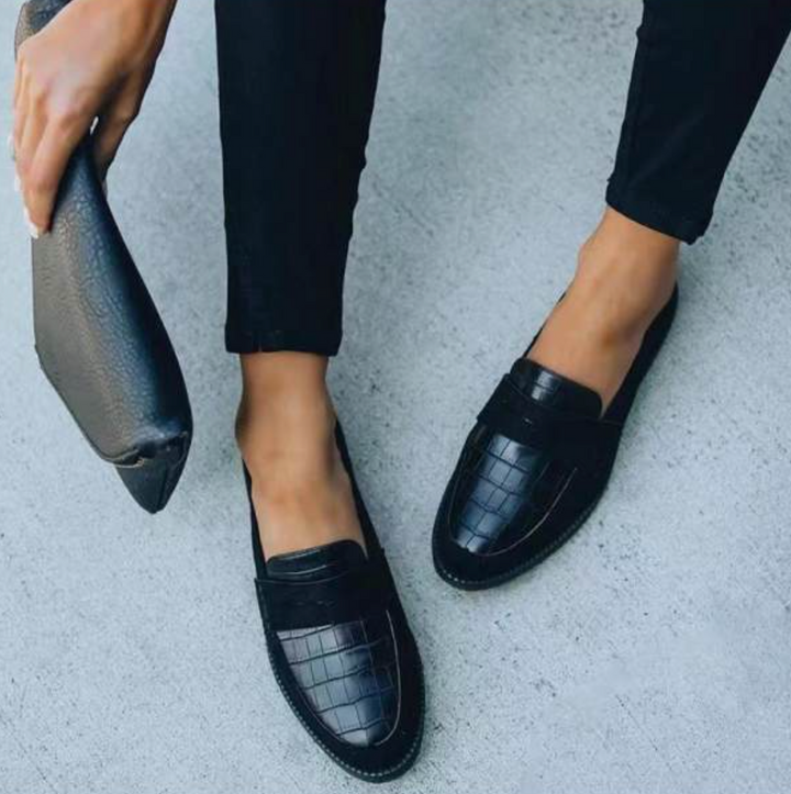 Slip-on Loafers I Læder med Klassisk Design