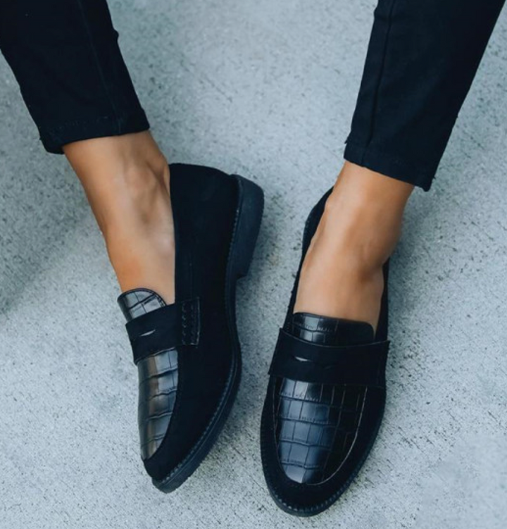 Slip-on Loafers I Læder med Klassisk Design