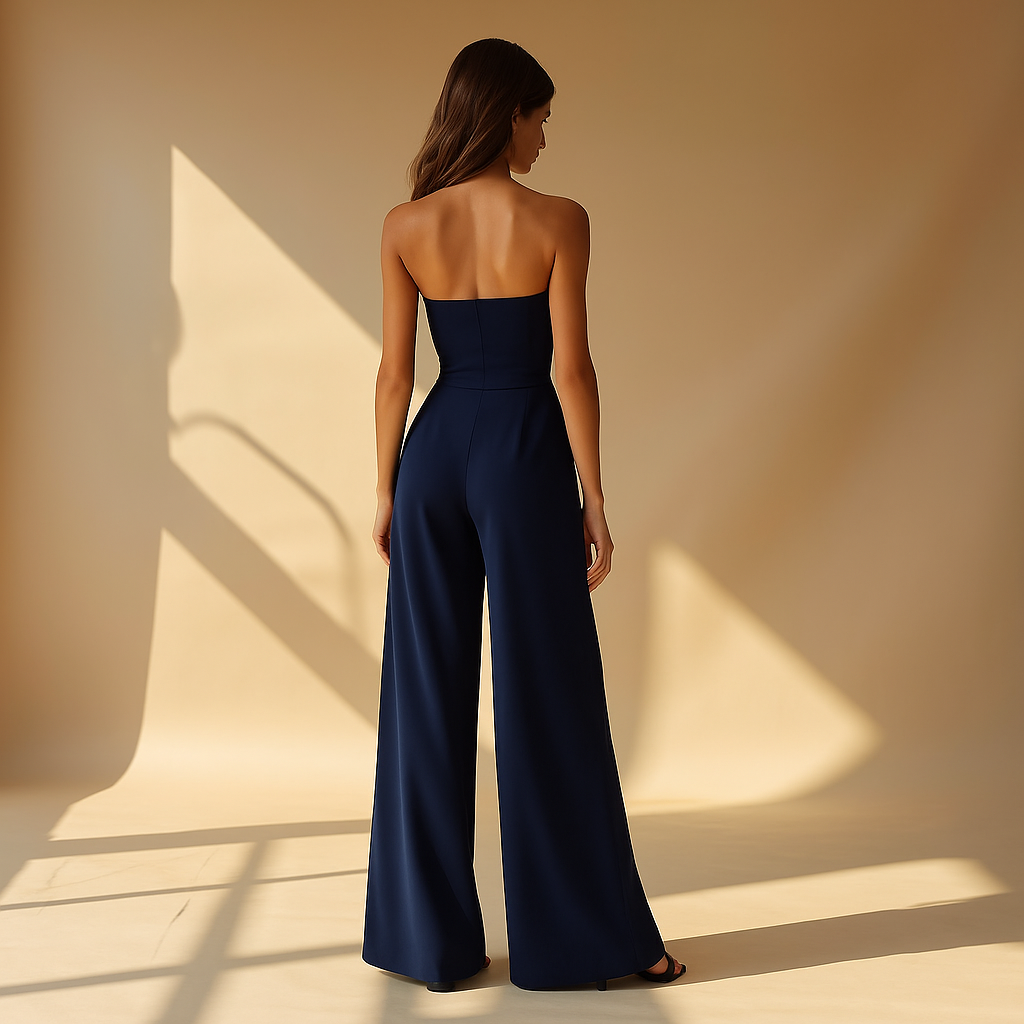 Strapless Jumpsuit med Korset Look til Damer