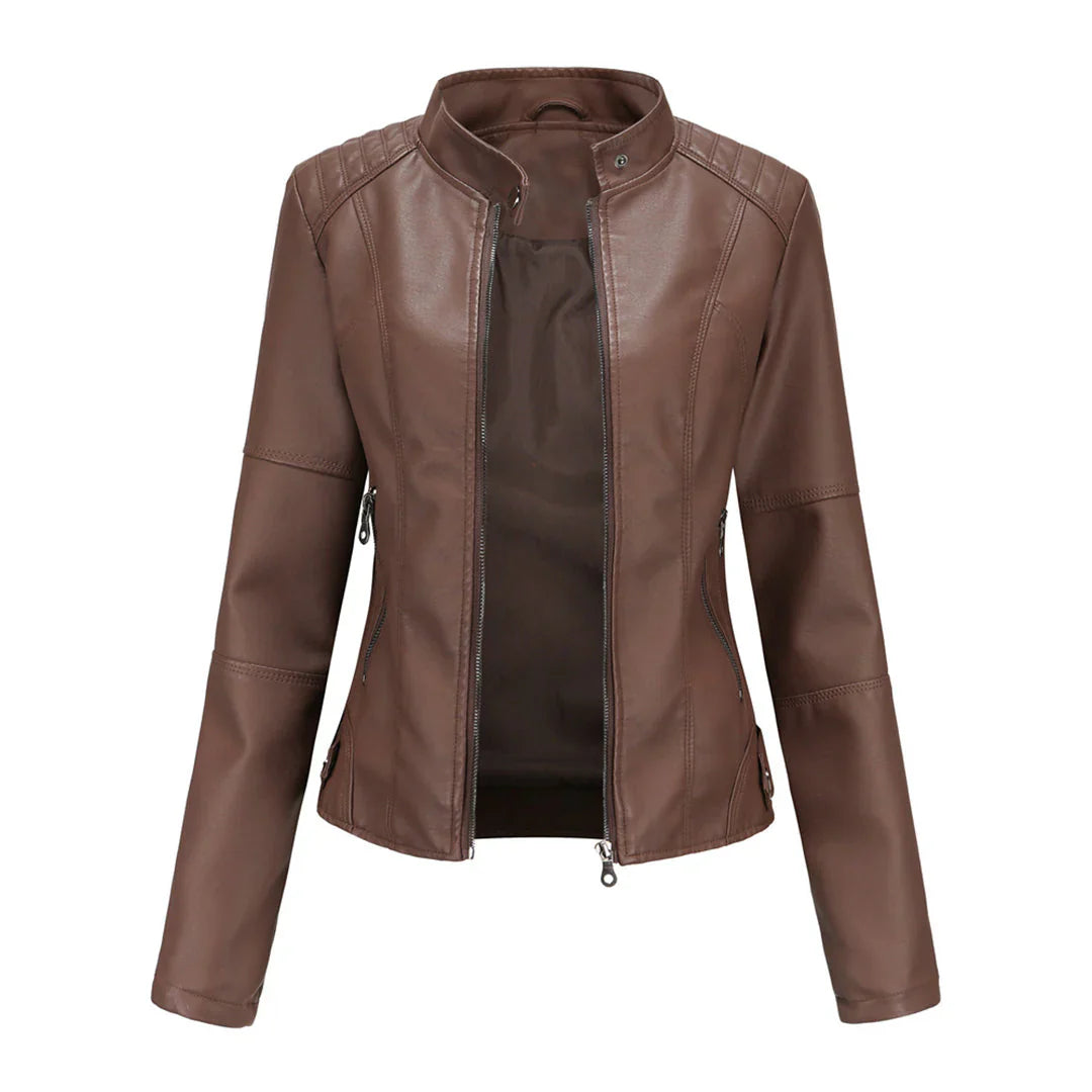 Elegant Bikerjakke med Slim Fit Til Kvinder