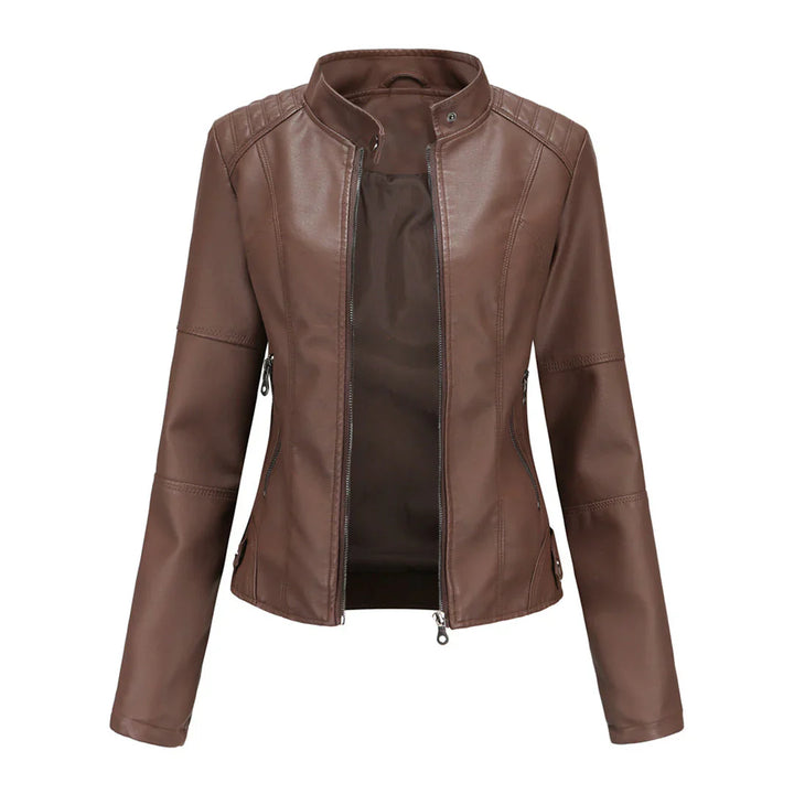 Elegant Bikerjakke med Slim Fit Til Kvinder