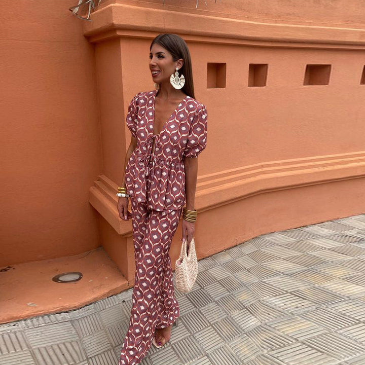 Stilfuldt tøjsæt til kvinder med casual og komfortabel pasform