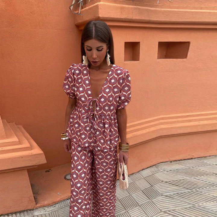 Stilfuldt tøjsæt til kvinder med casual og komfortabel pasform