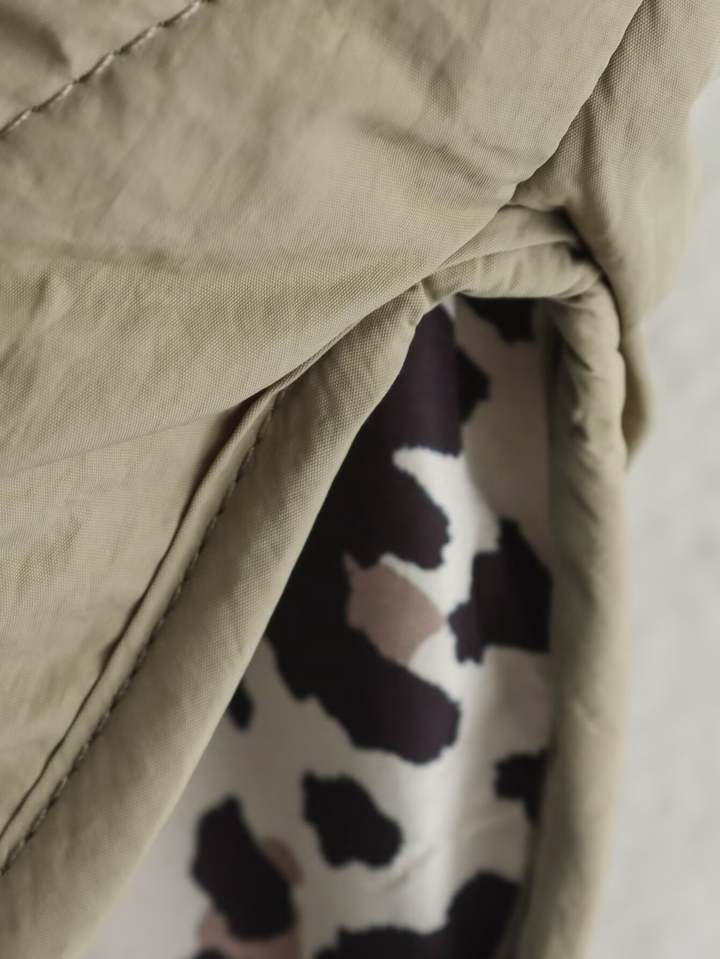 Leopardprint Mellemlang Jakke