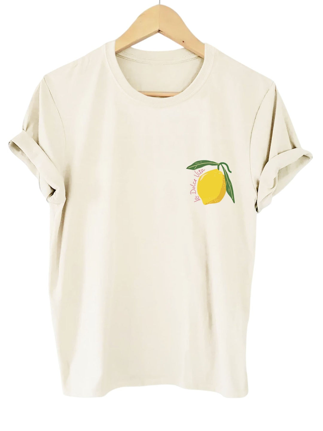 Trendy Sommer T-Shirt med Citron Print til Damer