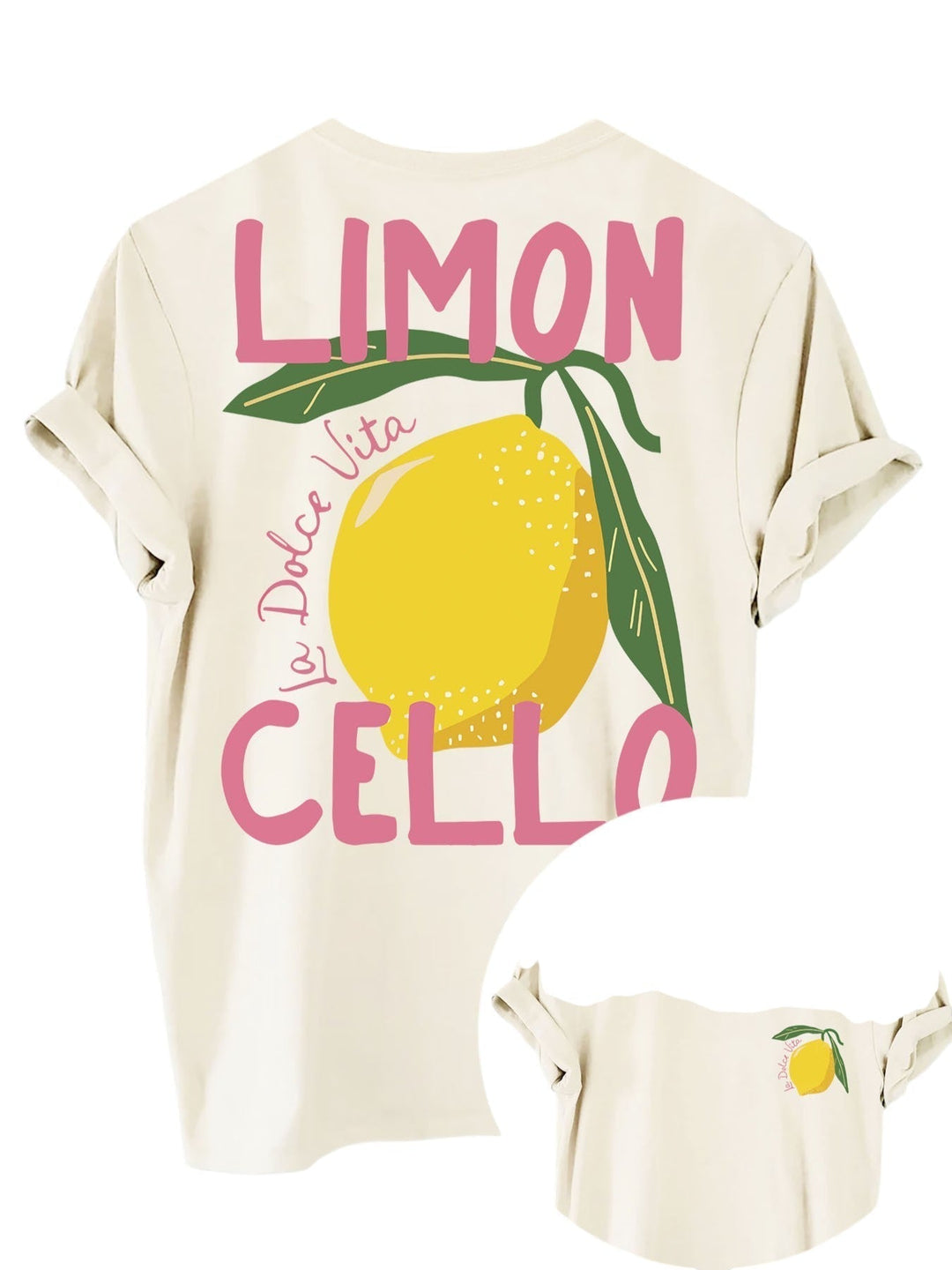 Trendy Sommer T-Shirt med Citron Print til Damer