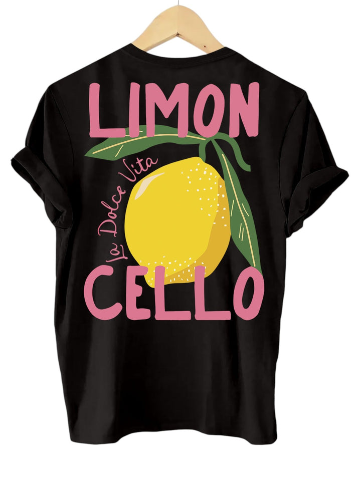 Trendy Sommer T-Shirt med Citron Print til Damer