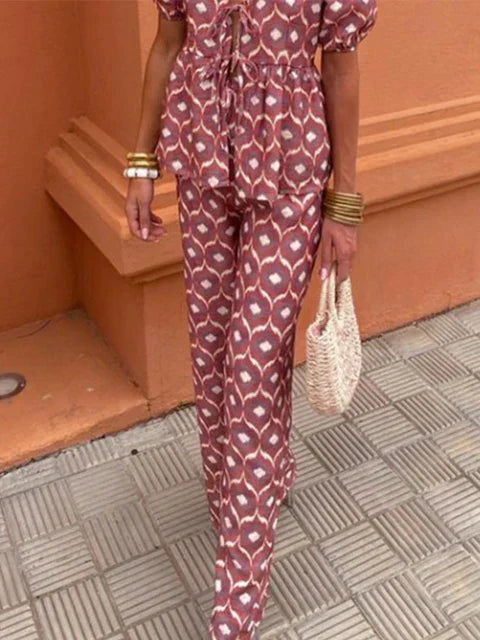 Stilfuldt tøjsæt til kvinder med casual og komfortabel pasform