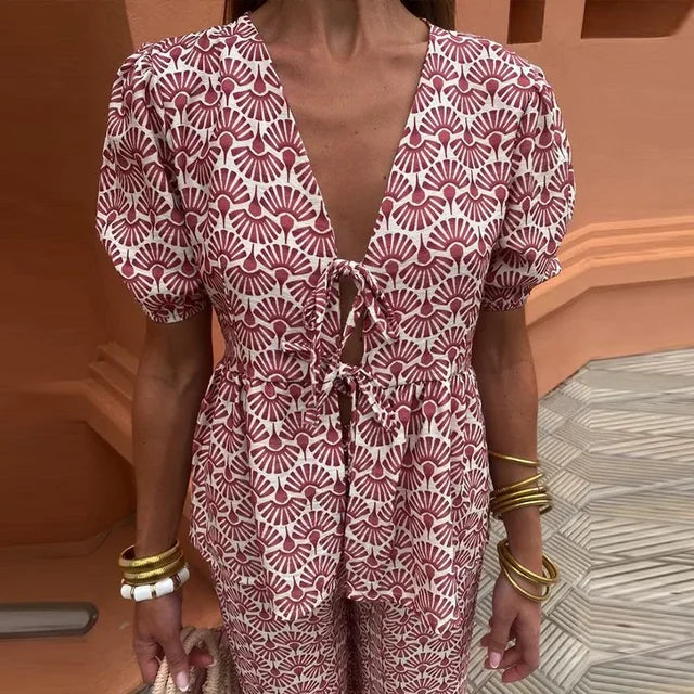 Stilfuldt tøjsæt til kvinder med casual og komfortabel pasform