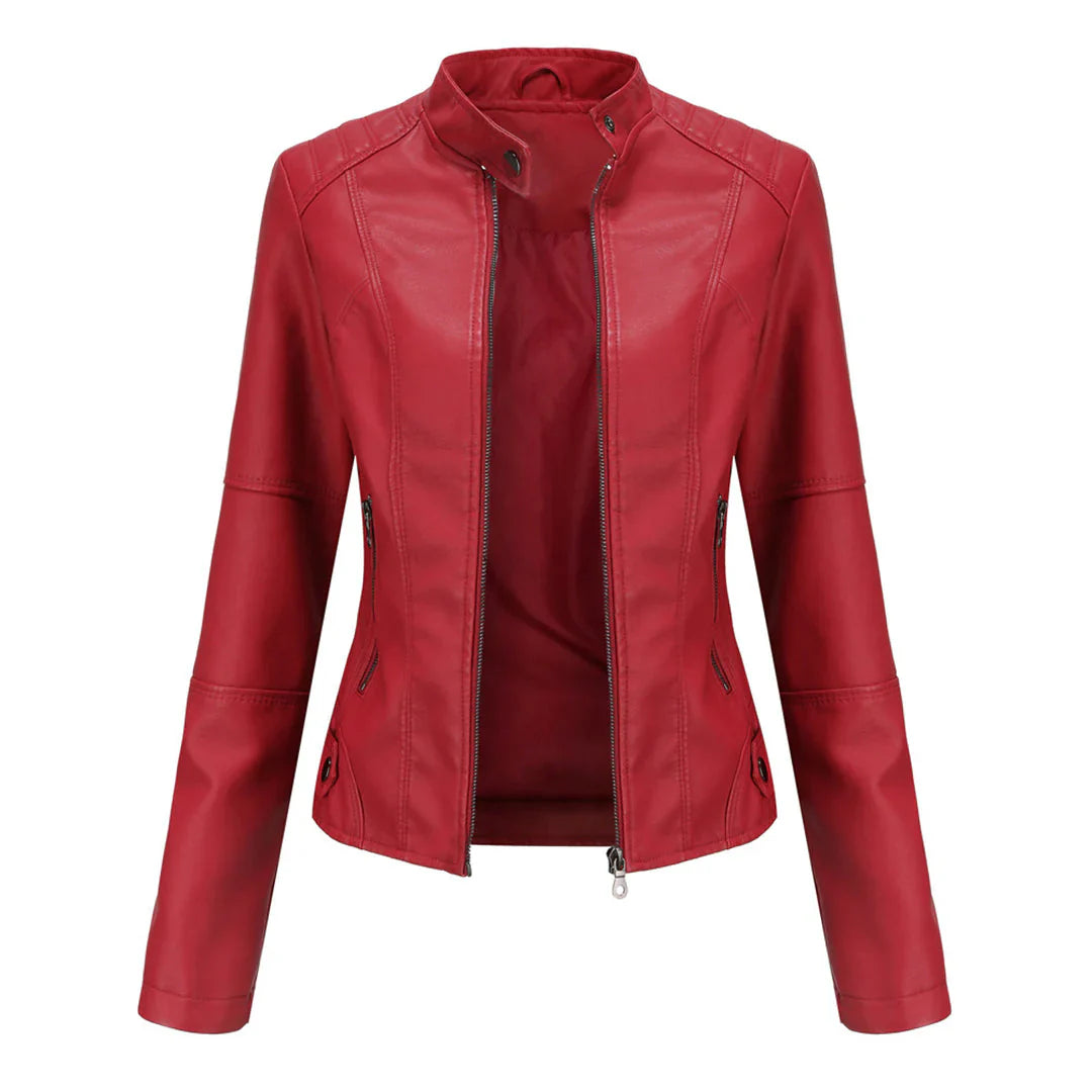 Elegant Bikerjakke med Slim Fit Til Kvinder