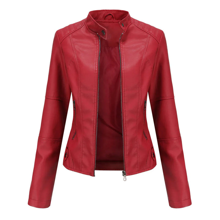 Elegant Bikerjakke med Slim Fit Til Kvinder