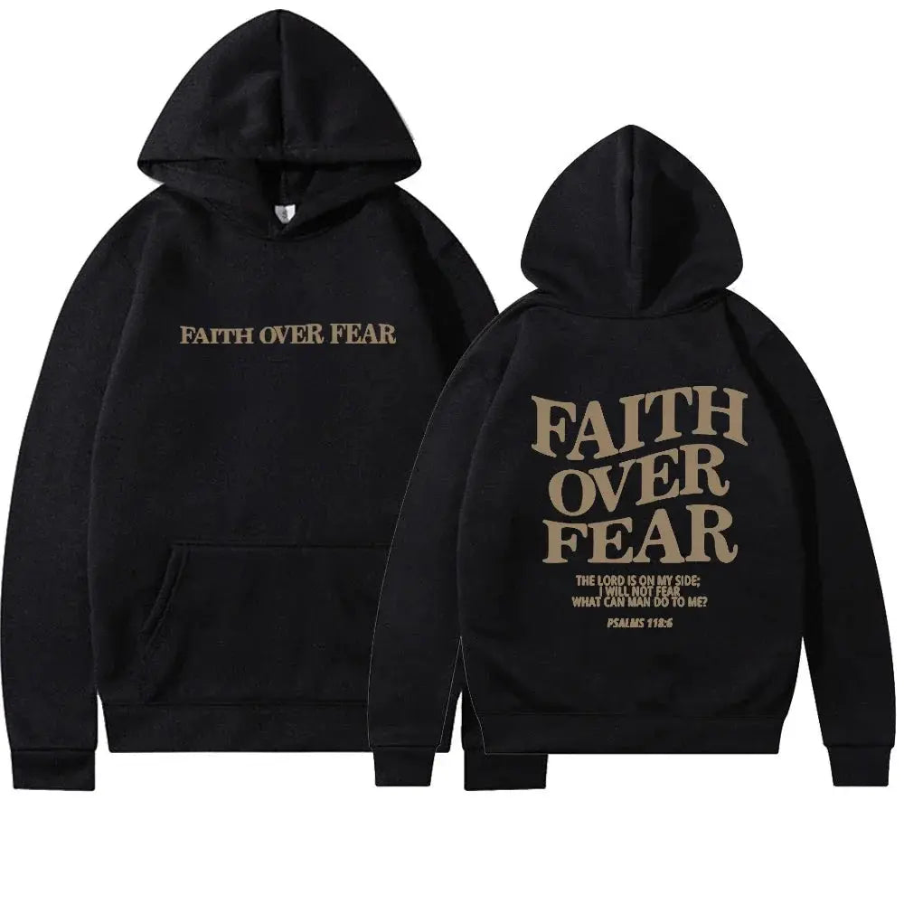 Faith over fear Hoodie Til Kvinder