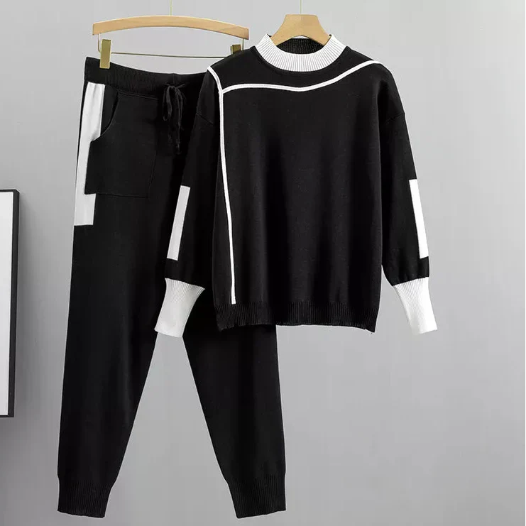 Casual Lounge Sæt med Sweater og Bukser Til Kvinder