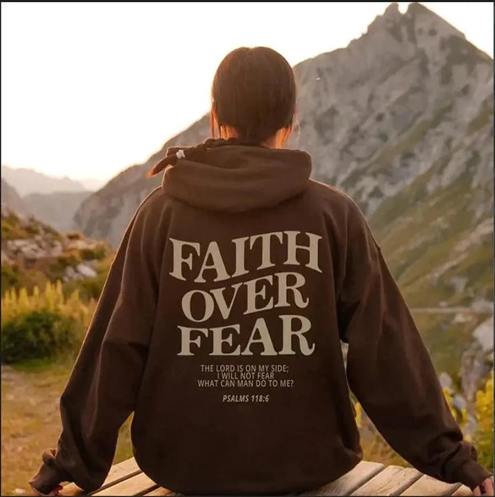 Faith over fear Hoodie Til Kvinder