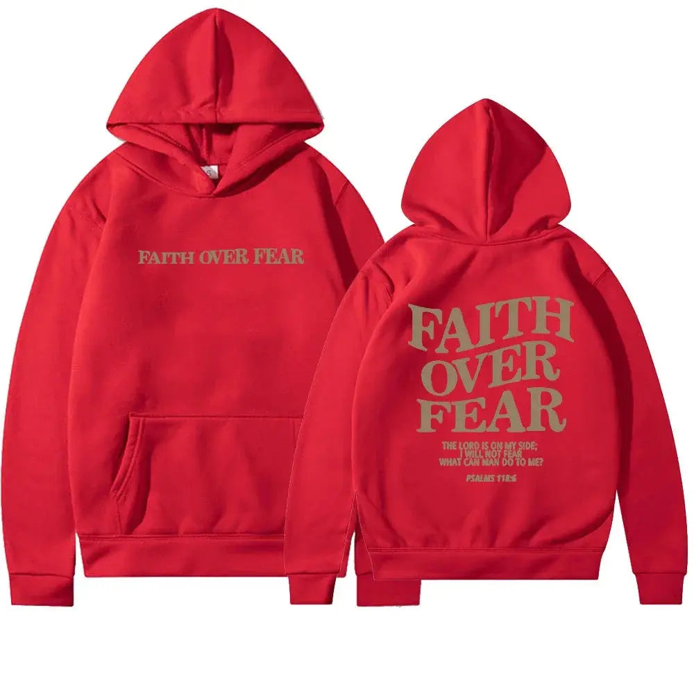 Faith over fear Hoodie Til Kvinder