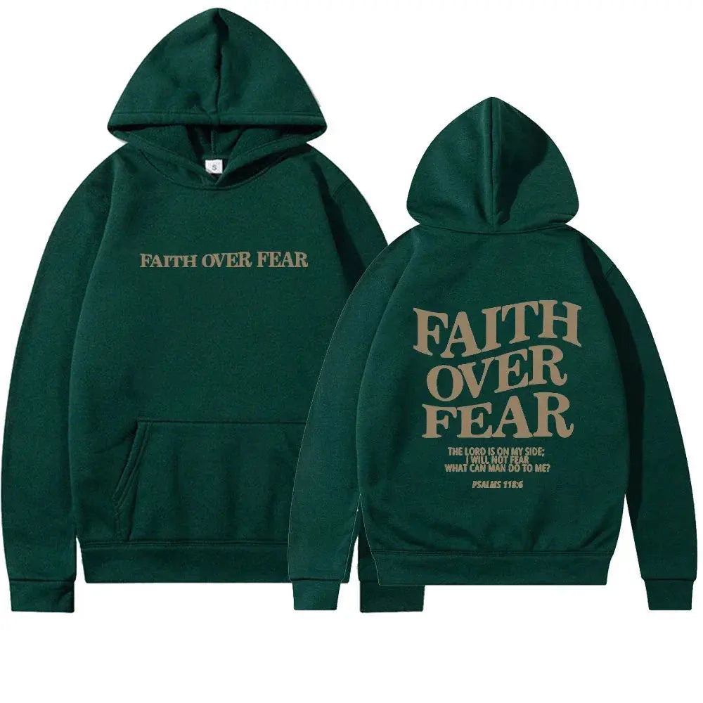 Faith over fear Hoodie Til Kvinder
