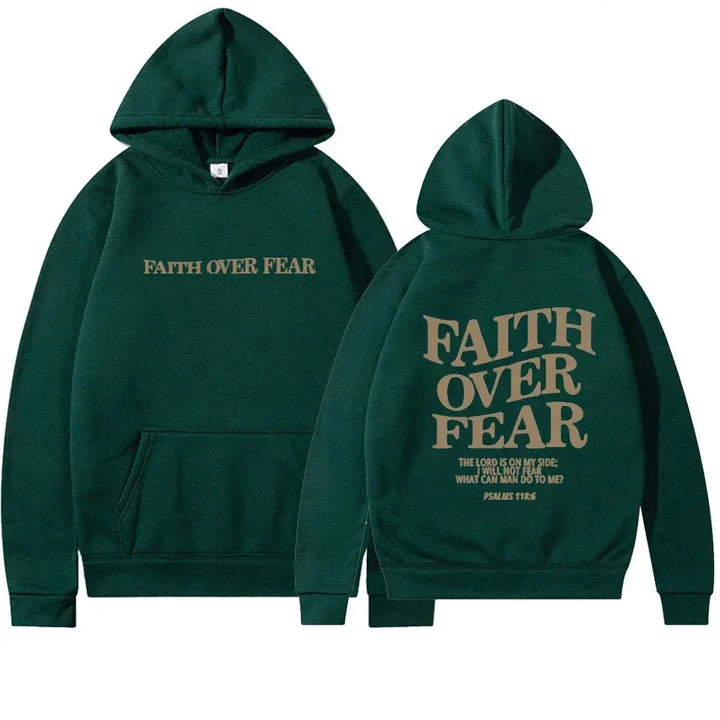 Faith over fear Hoodie Til Kvinder