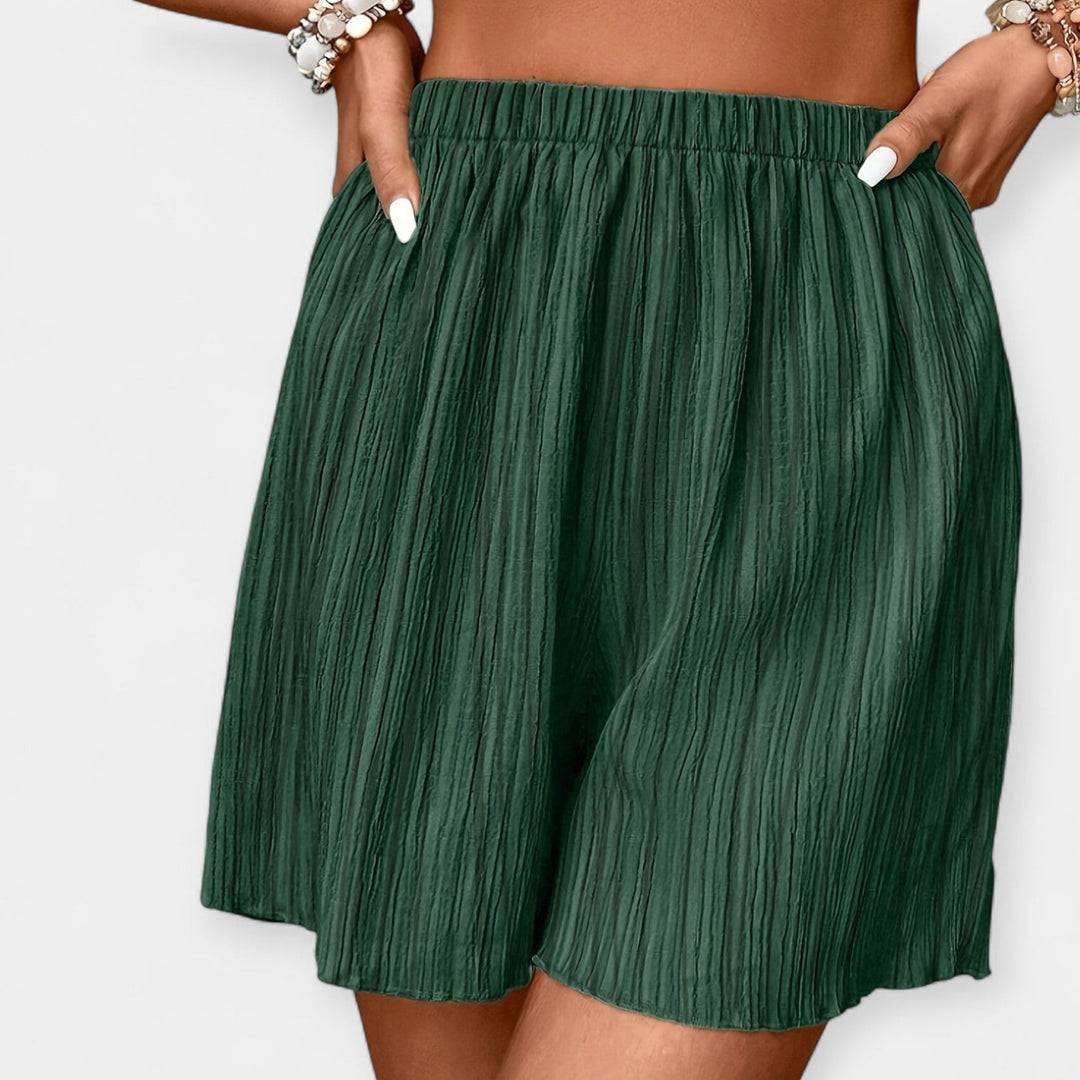 Plisserede Shorts med Elastisk Talje Til Kvinder