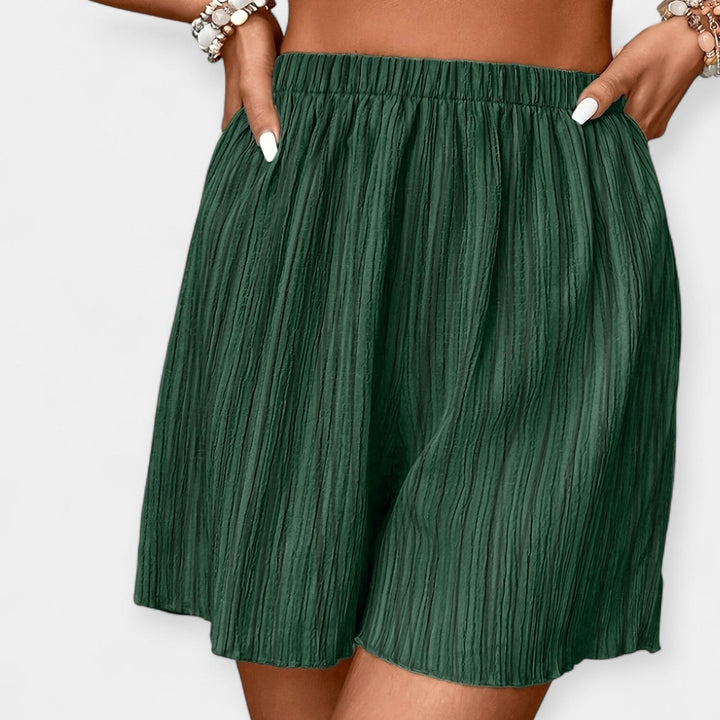 Plisserede Shorts med Elastisk Talje Til Kvinder