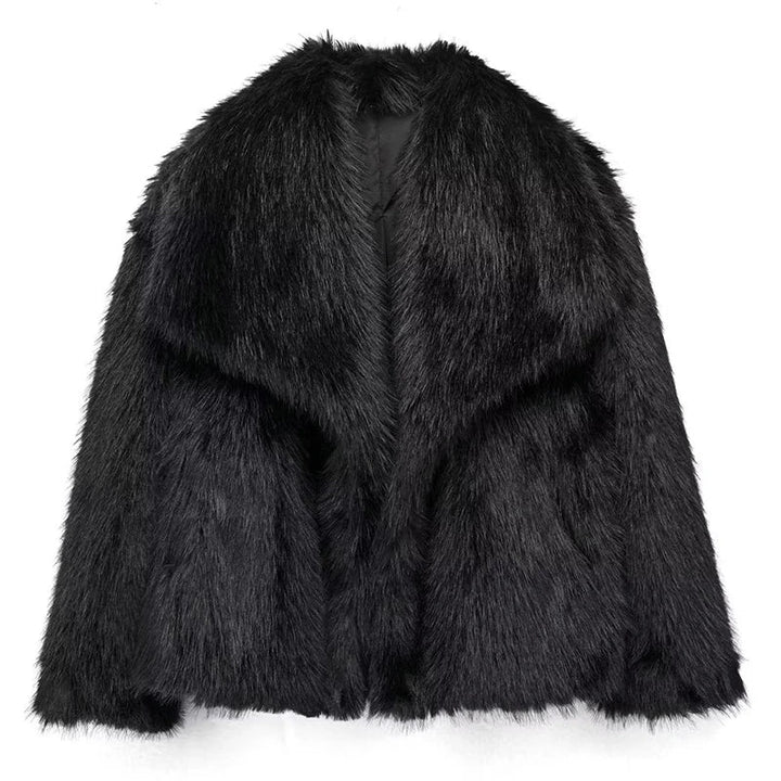 Afslappet Pasform Faux Fur Jakke til Kvinder