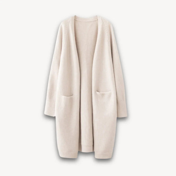 Forårs longline cardigan med åben front til kvinder