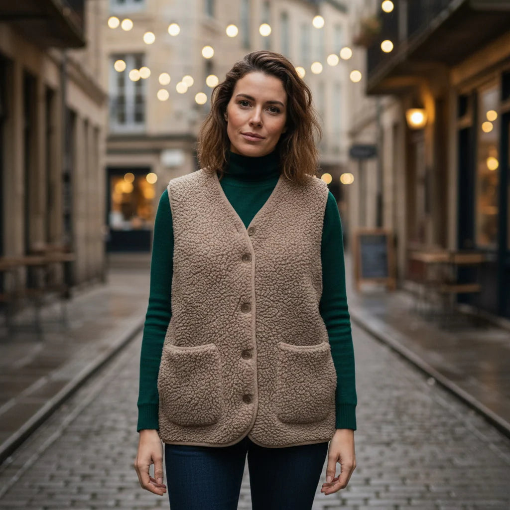 Fair Isle strikket cardigan med til kvinder