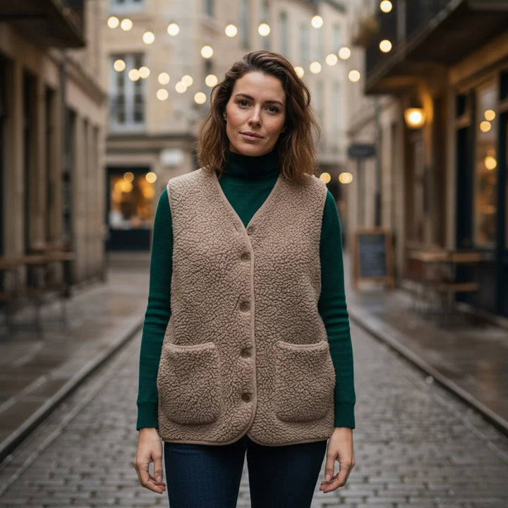 Fair Isle strikket cardigan med til kvinder