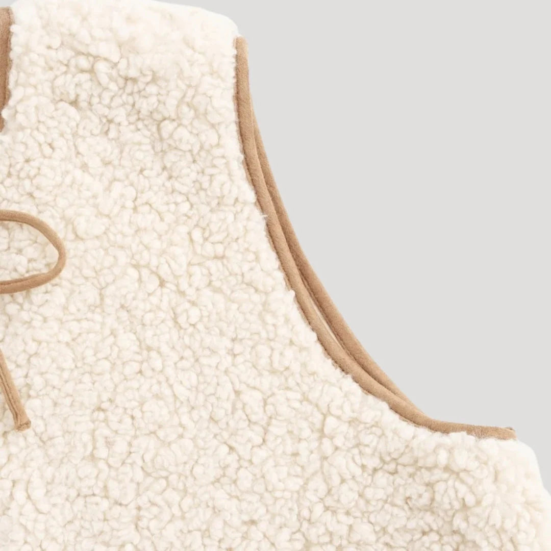 Forårs hyggelig vest med bindebånd foran til kvinder