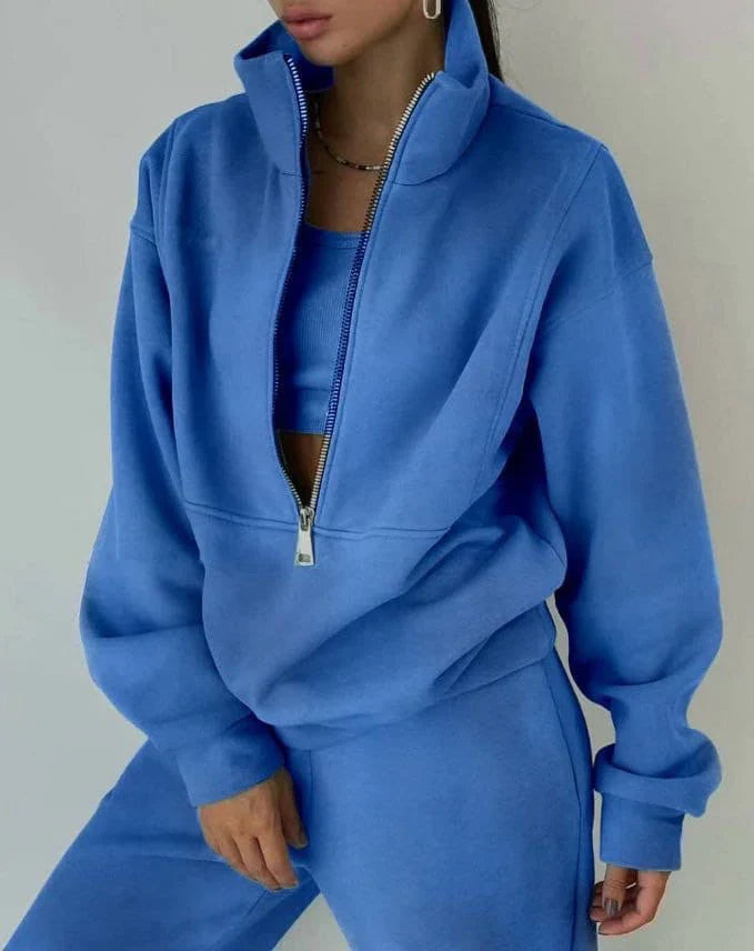 Casual Oversized Todelt Sæt til Kvinder