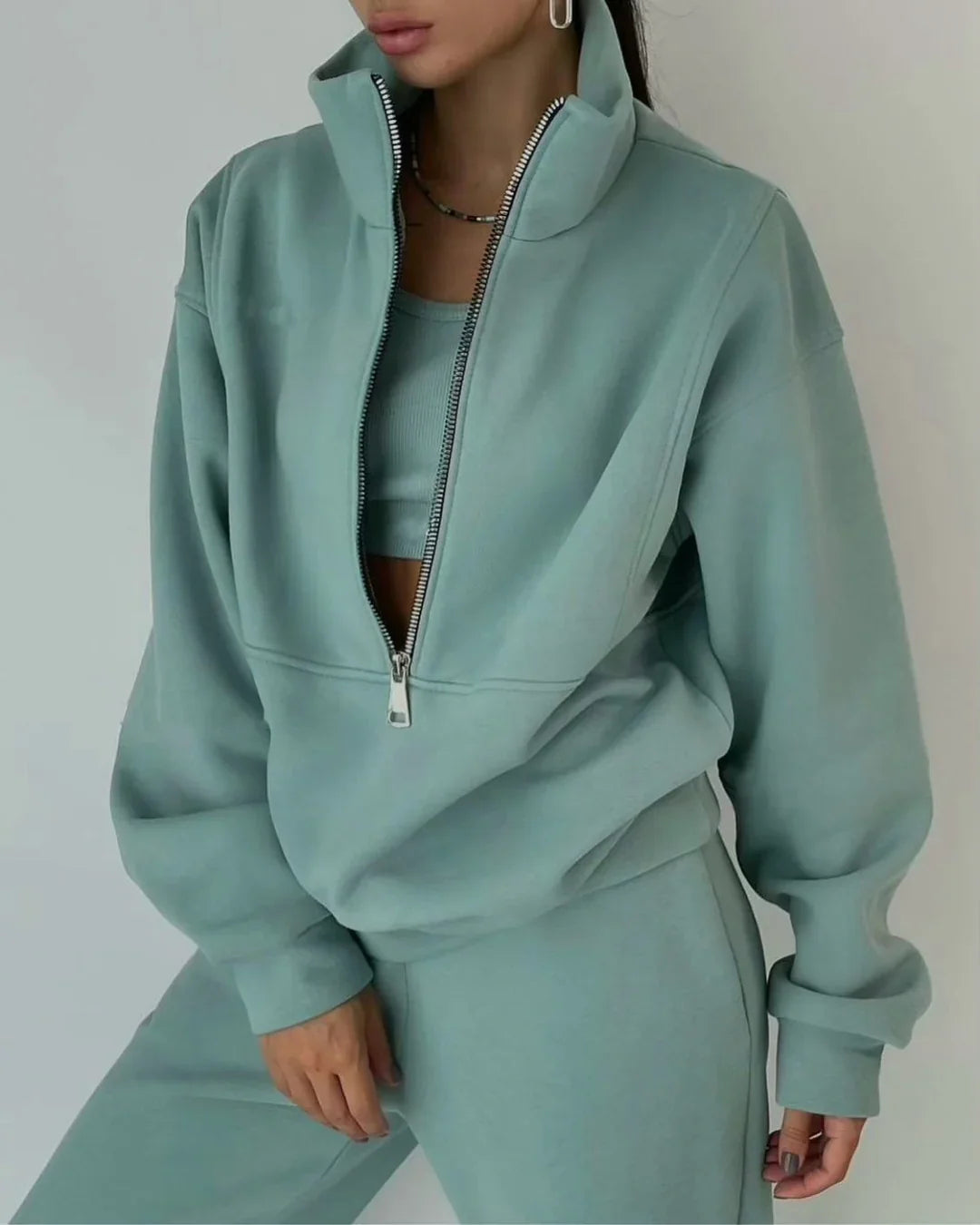 Casual Oversized Todelt Sæt til Kvinder