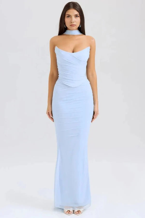 Elegant Strapless Maxi Dress