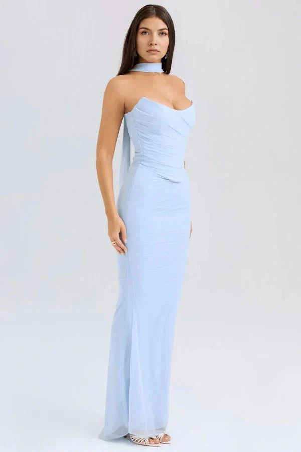 Elegant Strapless Maxi Dress