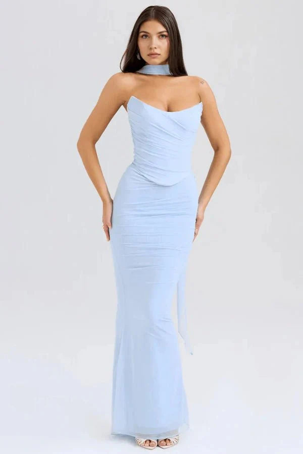 Elegant Strapless Maxi Dress