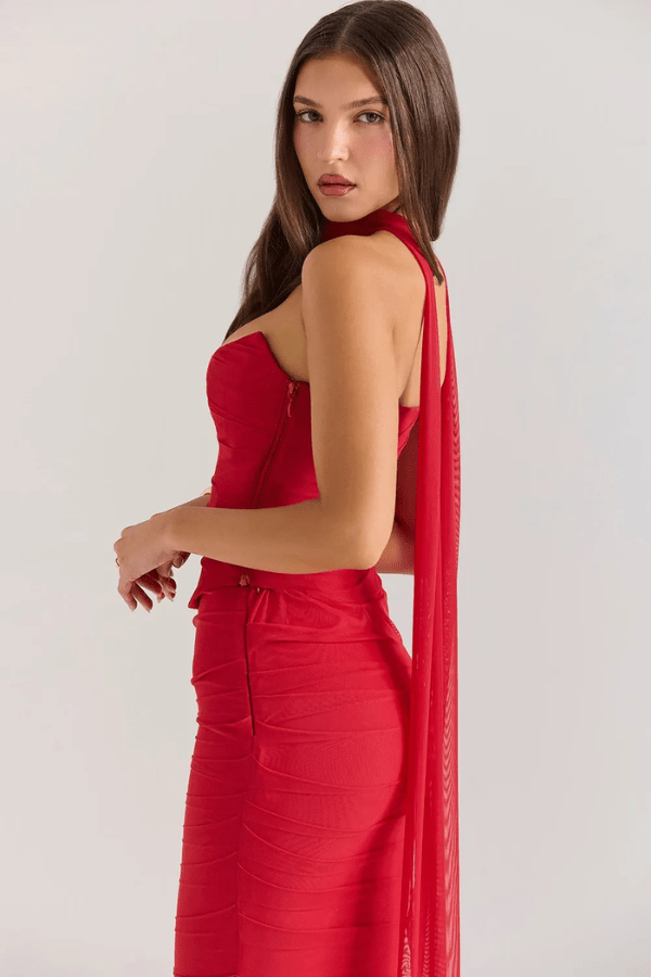 Elegant Strapless Maxi Dress