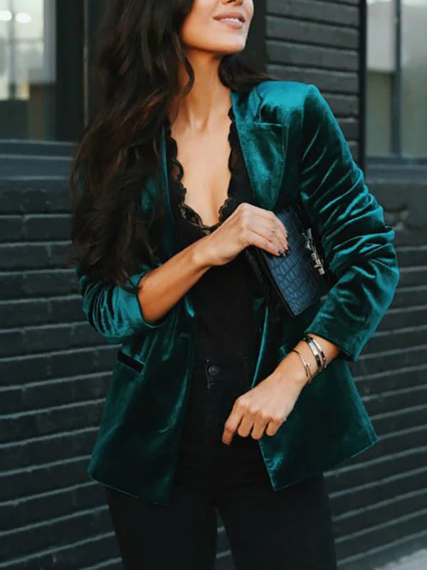Velour Dame Blazer I Eksklusivt Design