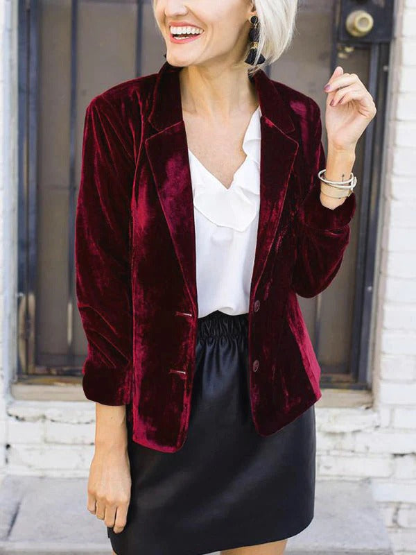 Velour Dame Blazer I Eksklusivt Design