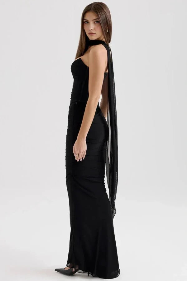 Elegant Strapless Maxi Dress